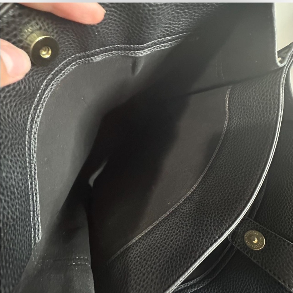 SOLD Steve Madden Black Shoulder Bag with Gold Accents - Picture 7 of 8